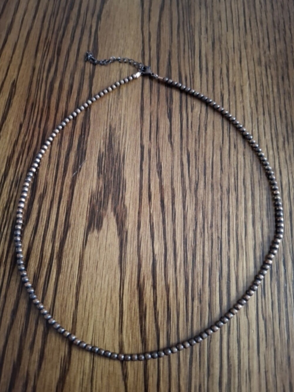 Necklace Copper Pearls 3mm Beads 16" Long